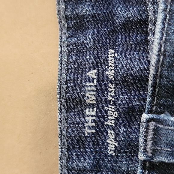 Adriano Goldschmied Size 28R The Mila Super High Rise Skinny Med-Dark Wash Jeans - Picture 3 of 14